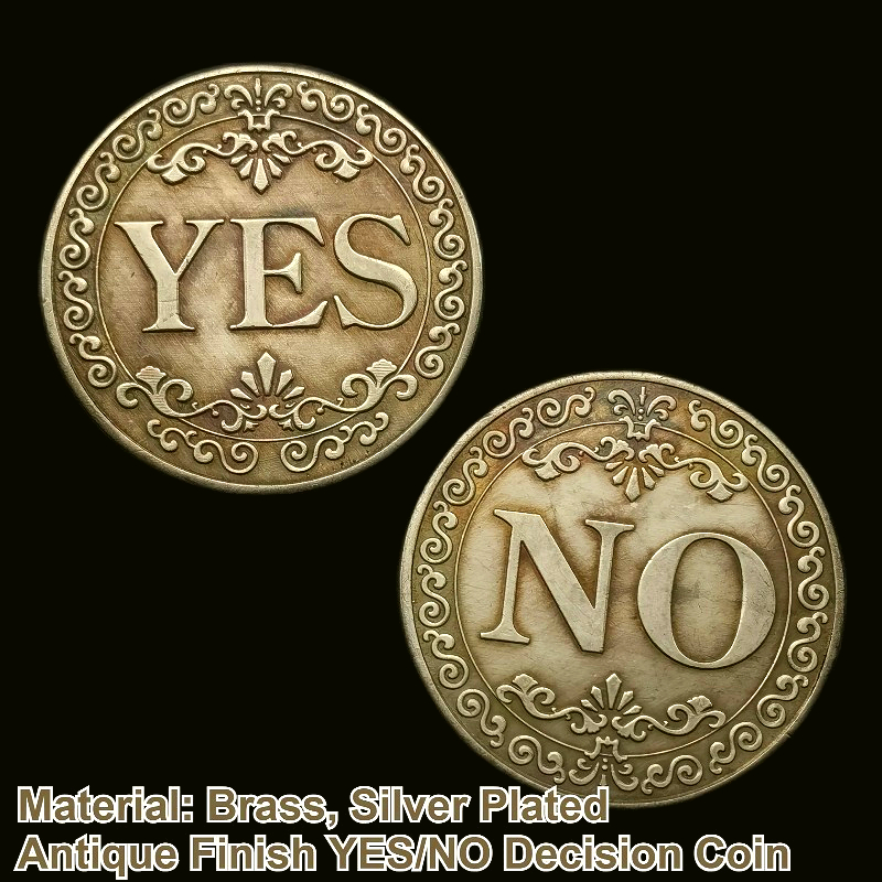 Vintage Collectible Coins - Vintage YES NO Decision Coin Brass