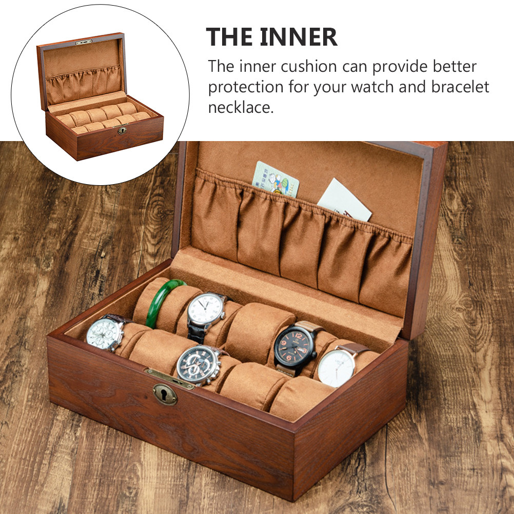 Vintage Watch Collecting - 1Pcs Vintage Wooden Watch Box Scratch