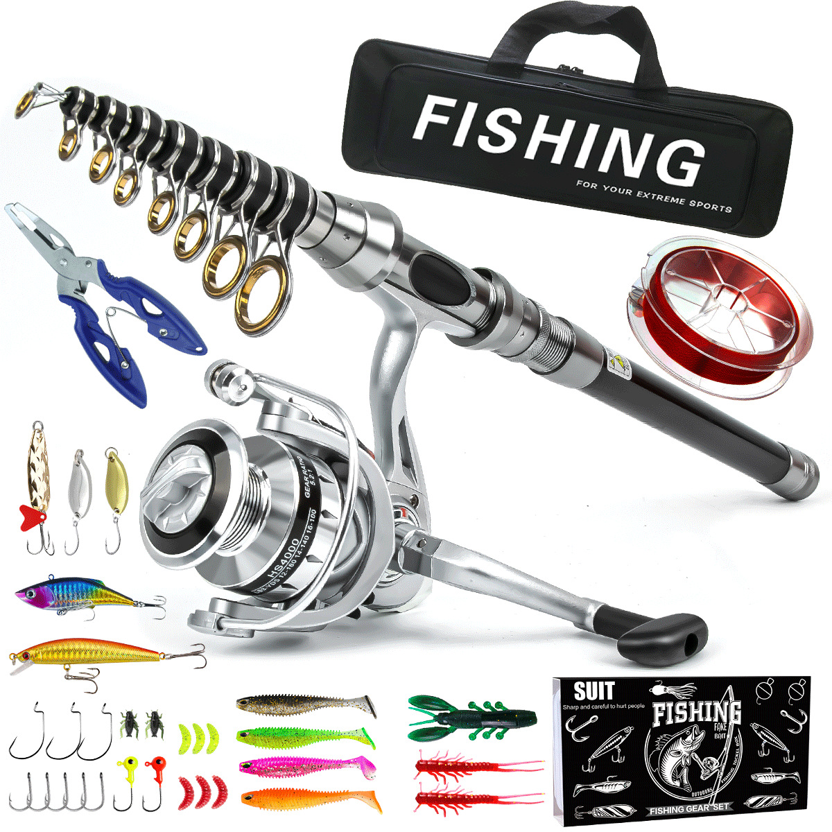Developing Tank Reel - Fishing gear rod and wheel set