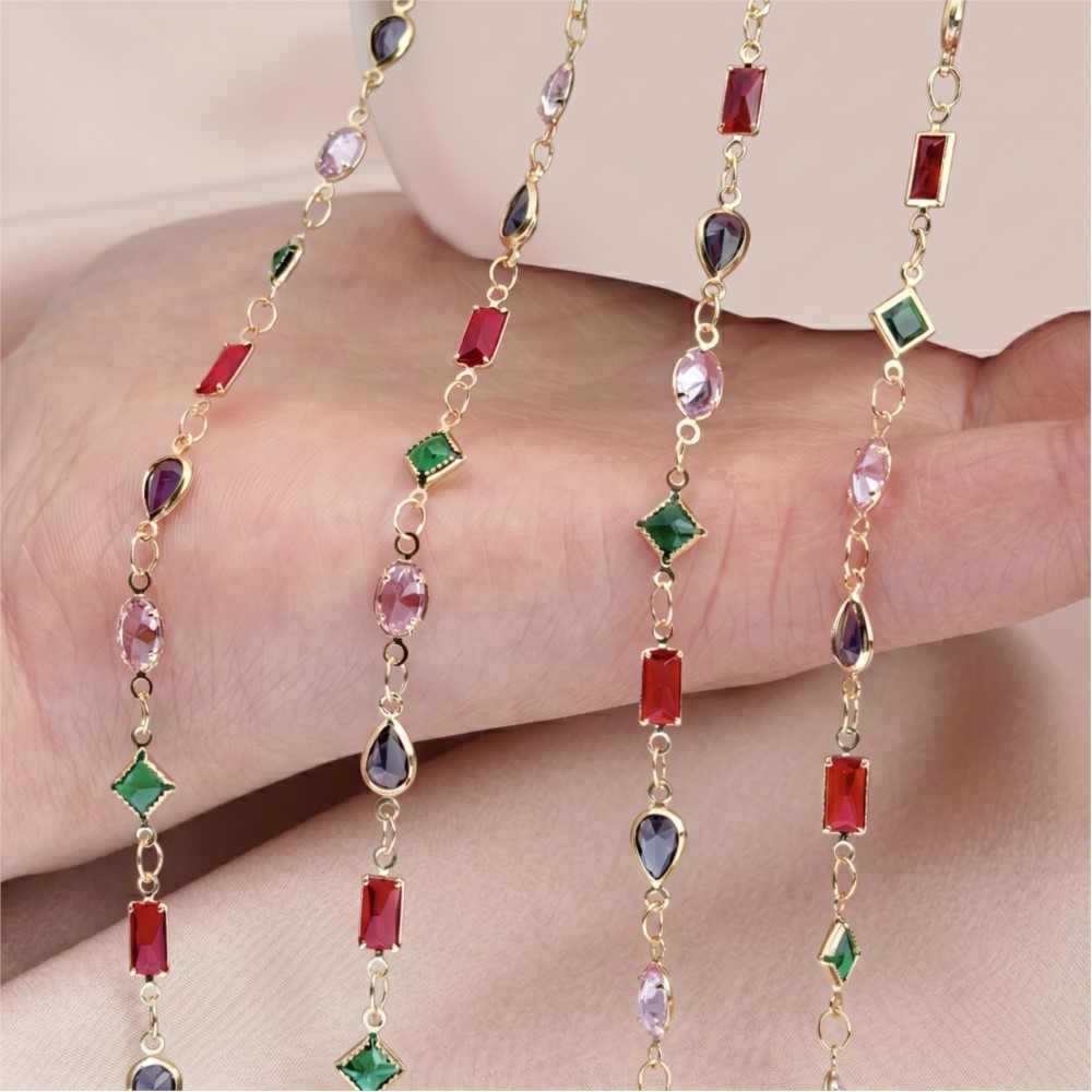 1meter Colorful Crystal Chain  - Vintage Jewelry Collection incelemesi ve fiyatı