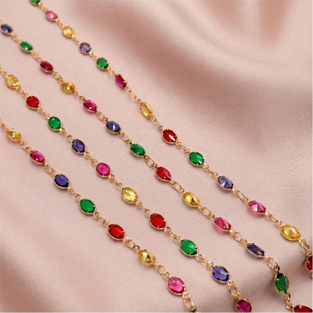 1meter Colorful Crystal Chain  - Vintage Jewelry Collection incelemesi ve fiyatı