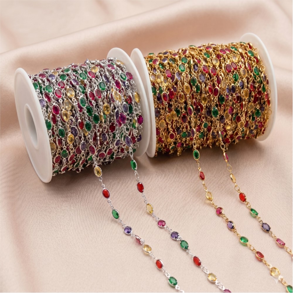1meter Colorful Crystal Chain  - Vintage Jewelry Collection incelemesi ve fiyatı