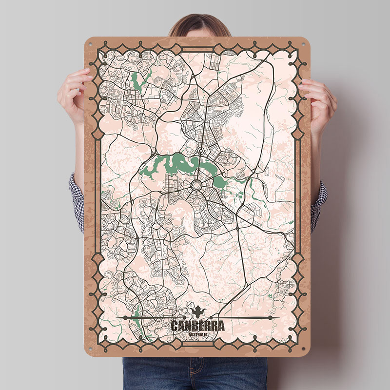 Canberra City Map Tinplate Pos - Canberra Vintage & Collectible Centre Reviews incelemesi ve fiyatı