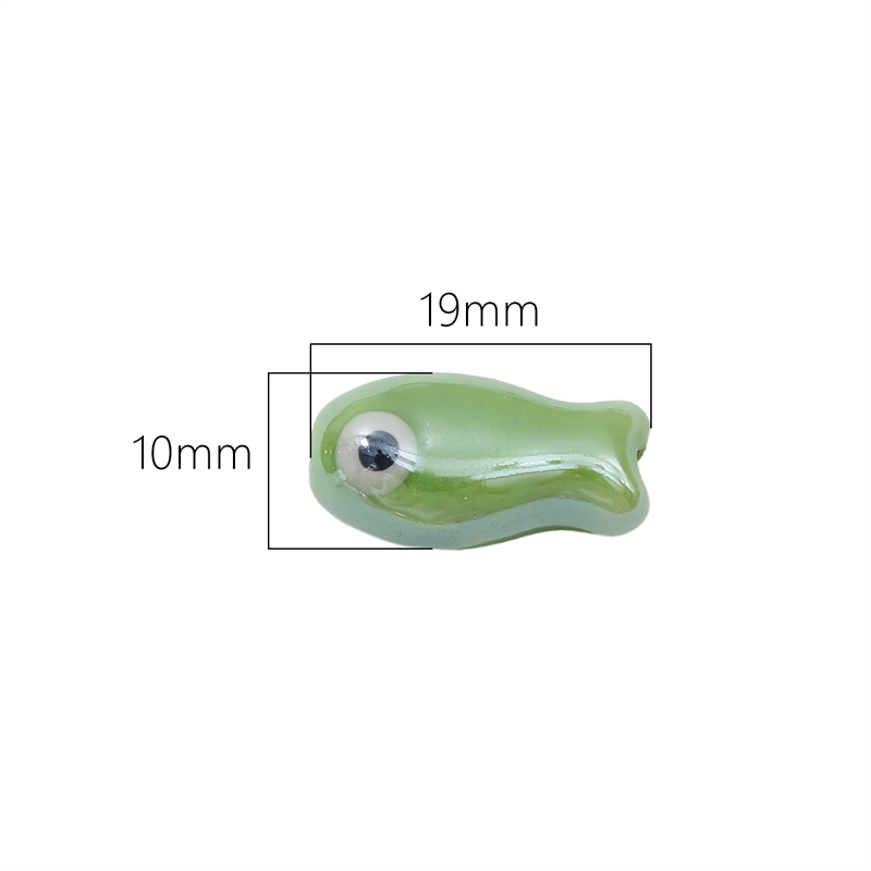 10Pcs Vintage Fish Ceramic Bea - Vintage Jewelry Collection incelemesi ve fiyatı