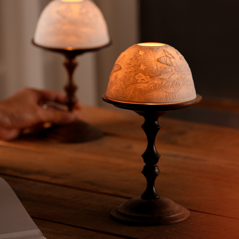 Vintage Walnut Candle Holder w - Collectible Vintage Matches incelemesi ve fiyatı