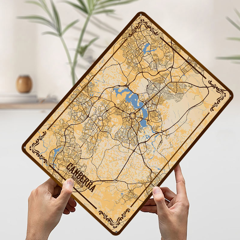 Canberra City Map Tinplate Pos - Canberra Vintage & Collectible Centre Reviews incelemesi ve fiyatı