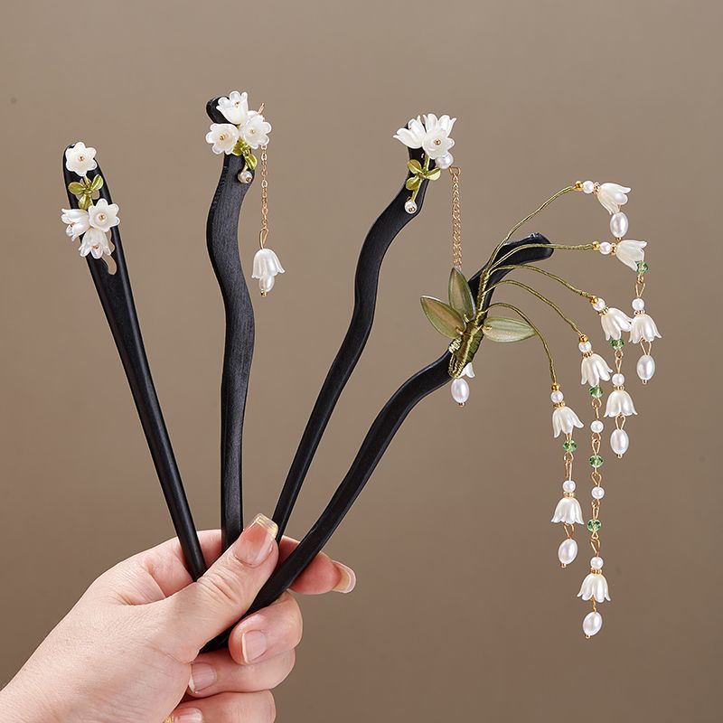 Wooden Flower Hairpin Vintage  - Vintage Jewelry Collection incelemesi ve fiyatı