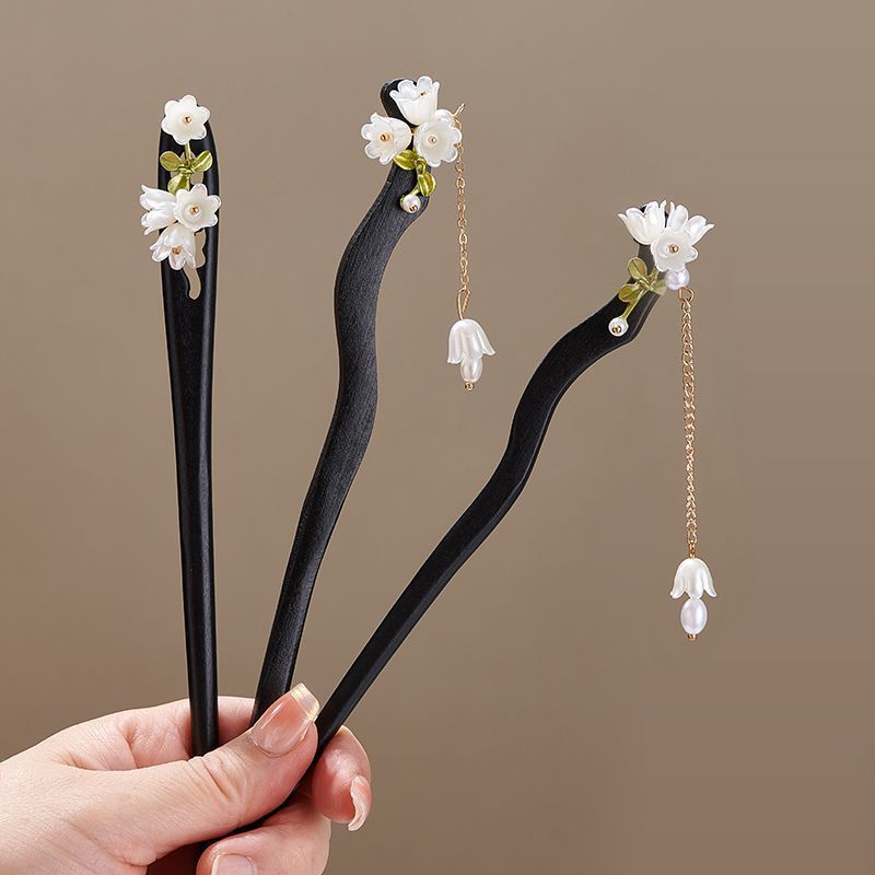 Wooden Flower Hairpin Vintage  - Vintage Jewelry Collection incelemesi ve fiyatı
