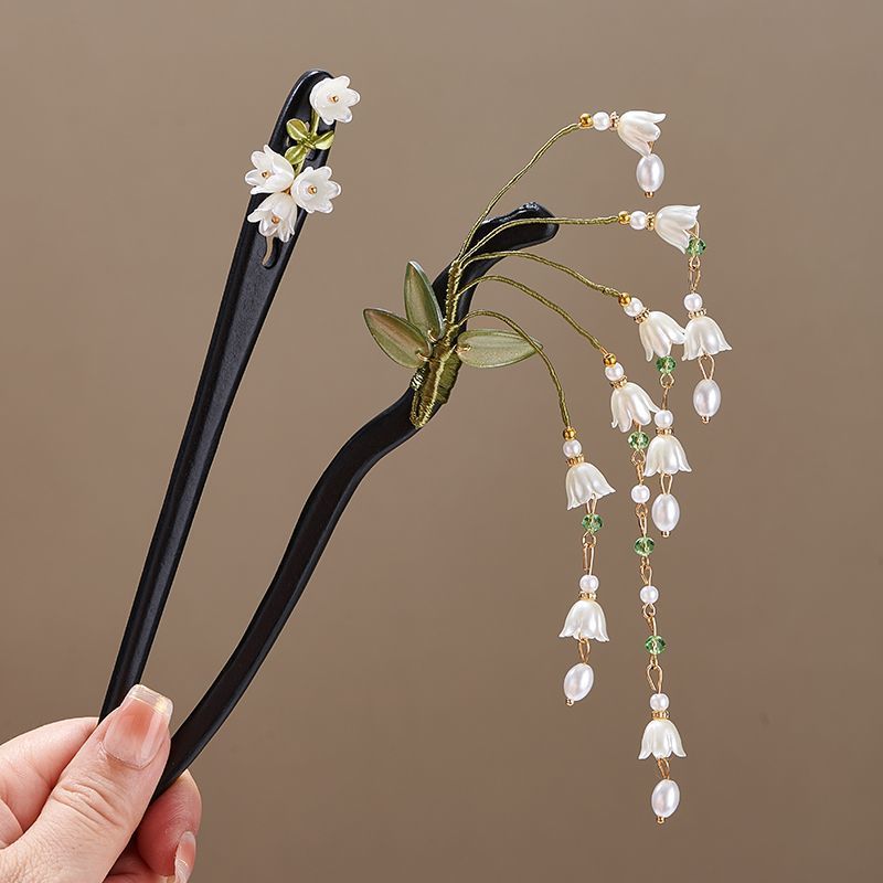 Wooden Flower Hairpin Vintage  - Vintage Jewelry Collection incelemesi ve fiyatı