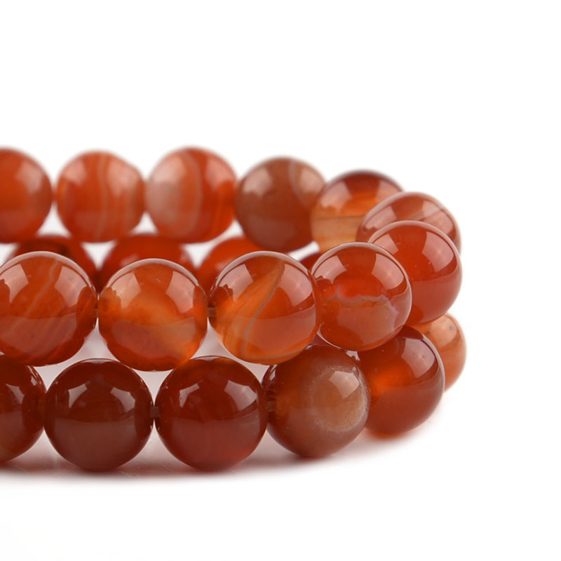 1 Strand Red Striped Agate Nat - Vintage Jewelry Collection incelemesi ve fiyatı