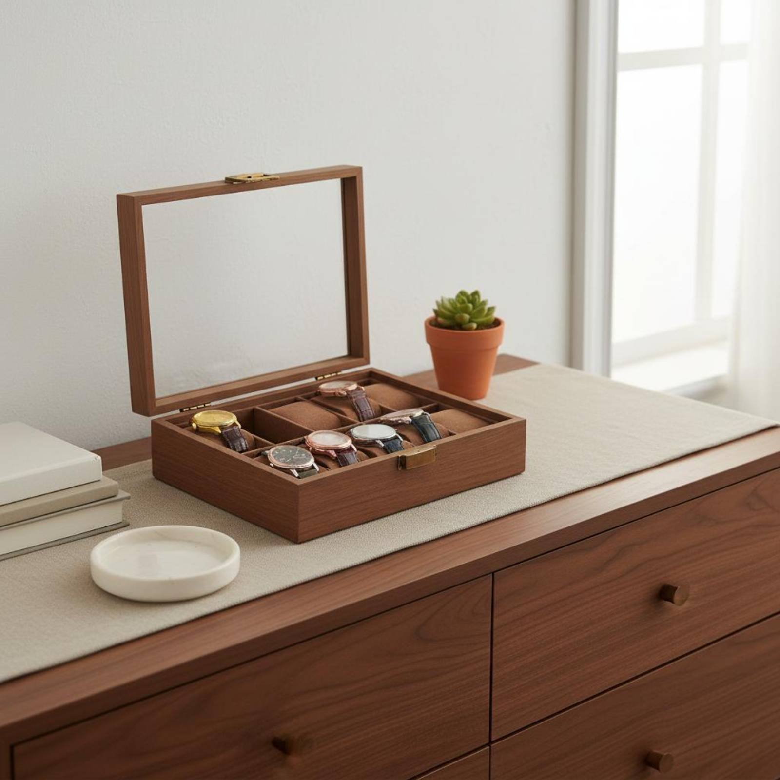 Wooden Watch Display Case Vint - Vintage Watch Collecting incelemesi ve fiyatı