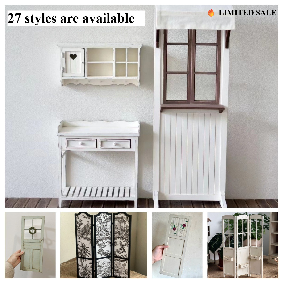 Rustic Miniature Room Divider  - Vintage Collectible Dolls incelemesi ve fiyatı