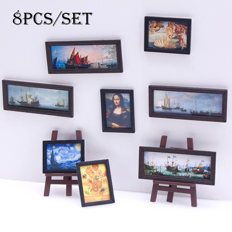 8Pcs/Set 1:12 Dollhouse Miniat - Vintage Collectible Dolls incelemesi ve fiyatı