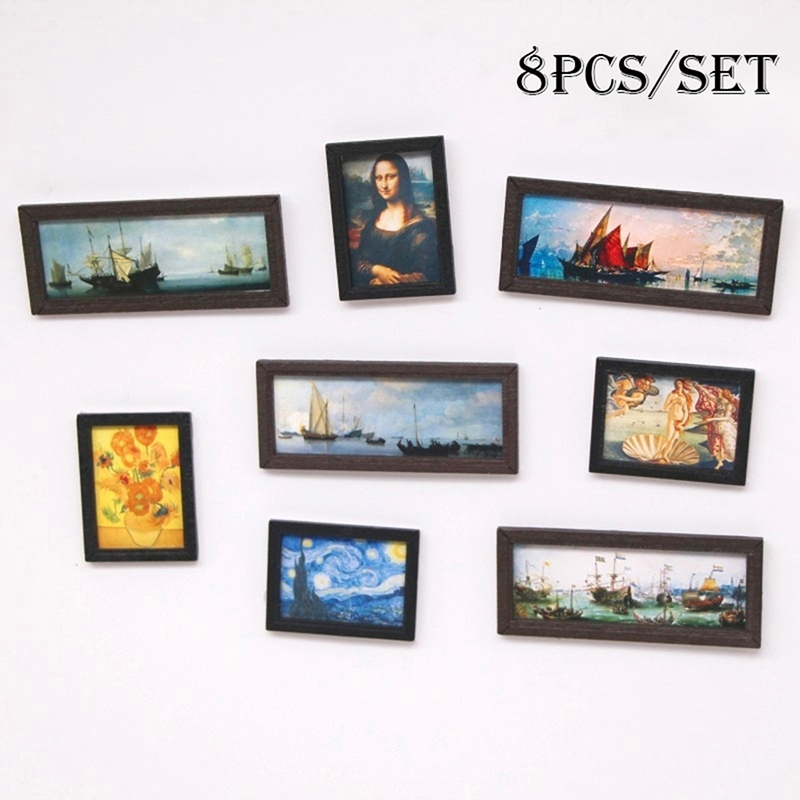 8Pcs/Set 1:12 Dollhouse Miniat - Vintage Collectible Dolls incelemesi ve fiyatı