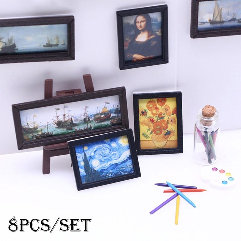 8Pcs/Set 1:12 Dollhouse Miniat - Vintage Collectible Dolls incelemesi ve fiyatı