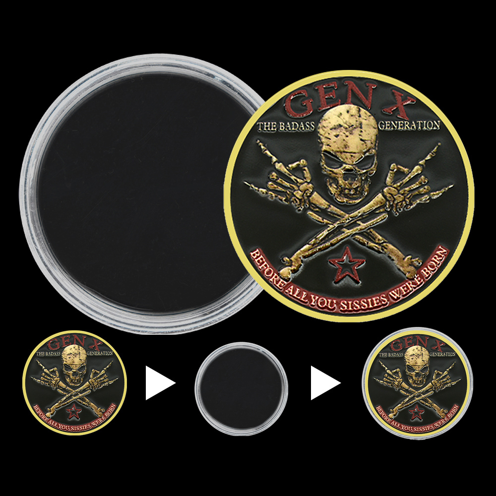 Generation X Skull Metal Coin  - Vintage Collectible Coins incelemesi ve fiyatı